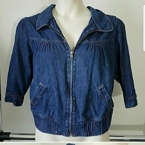 Torrid zipper jean jacket